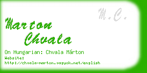 marton chvala business card